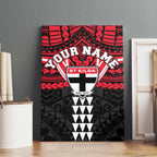 Personalized St Kilda Saints Canvas Wall Art Polynesian Tribal Pattern Heritage Football
