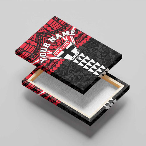 Personalized St Kilda Saints Canvas Wall Art Polynesian Tribal Pattern Heritage Football