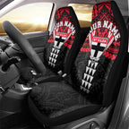 Personalized St Kilda Saints Car Seat Cover Polynesian Tribal Pattern Heritage Football
