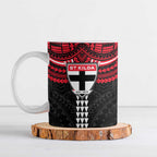 Personalized St Kilda Saints Ceramic Mug Polynesian Tribal Pattern Heritage Football