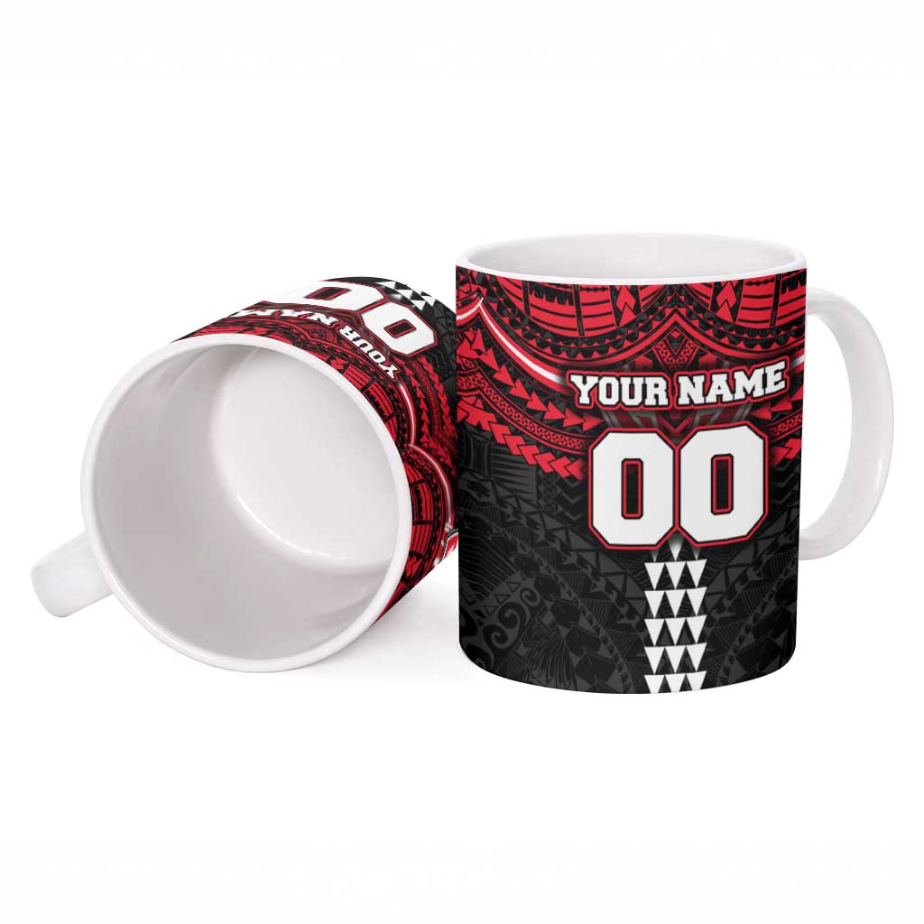 Personalized St Kilda Saints Ceramic Mug Polynesian Tribal Pattern Heritage Football