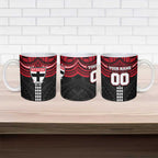 Personalized St Kilda Saints Ceramic Mug Polynesian Tribal Pattern Heritage Football