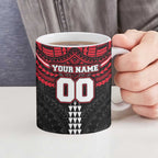 Personalized St Kilda Saints Ceramic Mug Polynesian Tribal Pattern Heritage Football