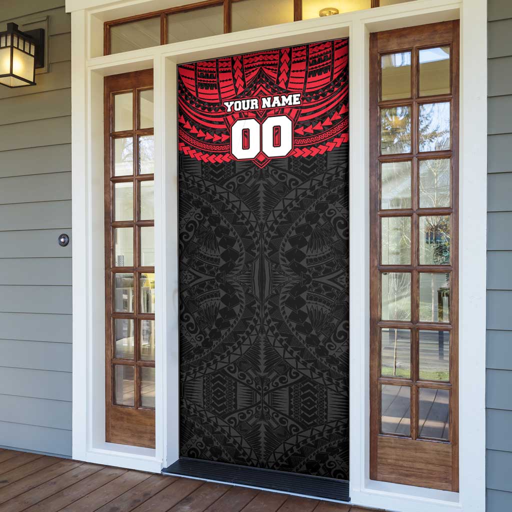 Personalized St Kilda Saints Door Cover Polynesian Tribal Pattern Heritage Football