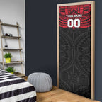 Personalized St Kilda Saints Door Cover Polynesian Tribal Pattern Heritage Football