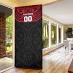 Personalized St Kilda Saints Door Cover Polynesian Tribal Pattern Heritage Football