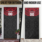 Personalized St Kilda Saints Door Cover Polynesian Tribal Pattern Heritage Football