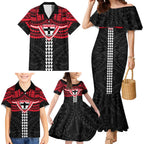 Personalized St Kilda Saints Family Matching Mermaid Dress and Hawaiian Shirt Polynesian Tribal Pattern Heritage Football