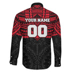 Personalized St Kilda Saints Family Matching Off Shoulder Maxi Dress and Hawaiian Shirt Polynesian Tribal Pattern Heritage Football