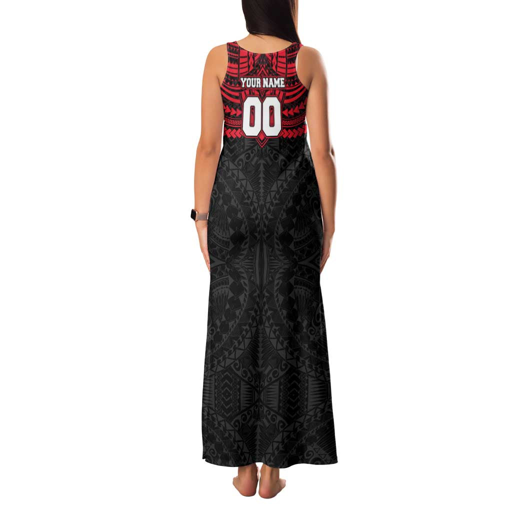 Personalized St Kilda Saints Family Matching Tank Maxi Dress and Hawaiian Shirt Polynesian Tribal Pattern Heritage Football
