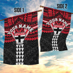 Personalized St Kilda Saints Garden Flag Polynesian Tribal Pattern Heritage Football