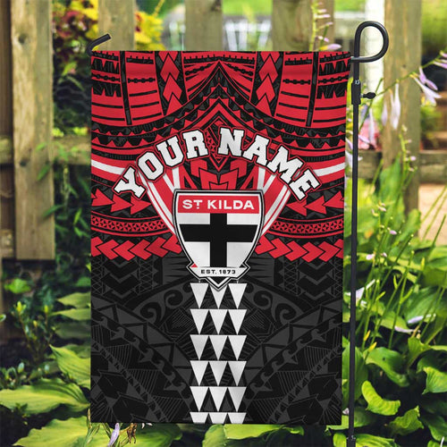 Personalized St Kilda Saints Garden Flag Polynesian Tribal Pattern Heritage Football