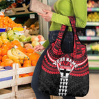 Personalized St Kilda Saints Grocery Bag Polynesian Tribal Pattern Heritage Football