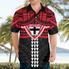 Personalized St Kilda Saints Hawaiian Shirt Polynesian Tribal Pattern Heritage Football