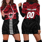 Personalized St Kilda Saints Hoodie Dress Polynesian Tribal Pattern Heritage Football