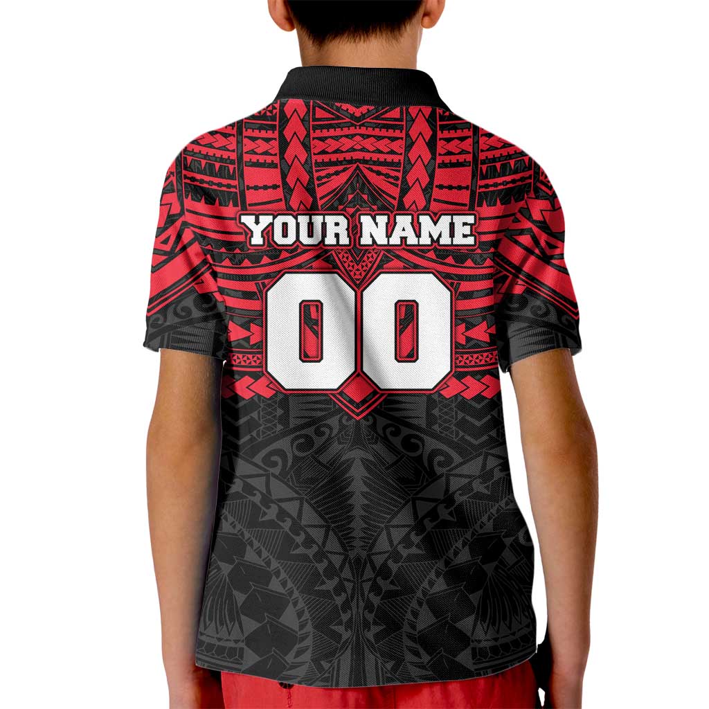 Personalized St Kilda Saints Kid Polo Shirt Polynesian Tribal Pattern Heritage Football