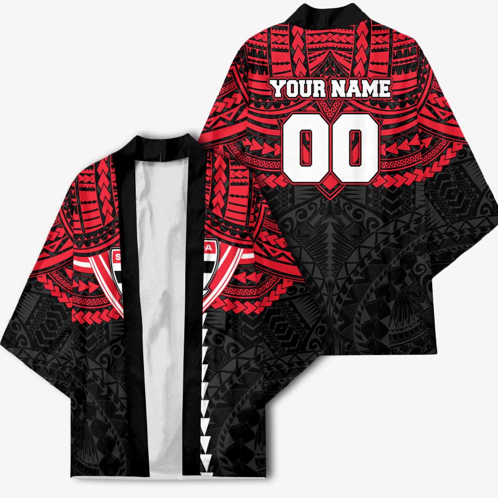 Personalized St Kilda Saints Kimono Polynesian Tribal Pattern Heritage Football