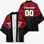 Personalized St Kilda Saints Kimono Polynesian Tribal Pattern Heritage Football