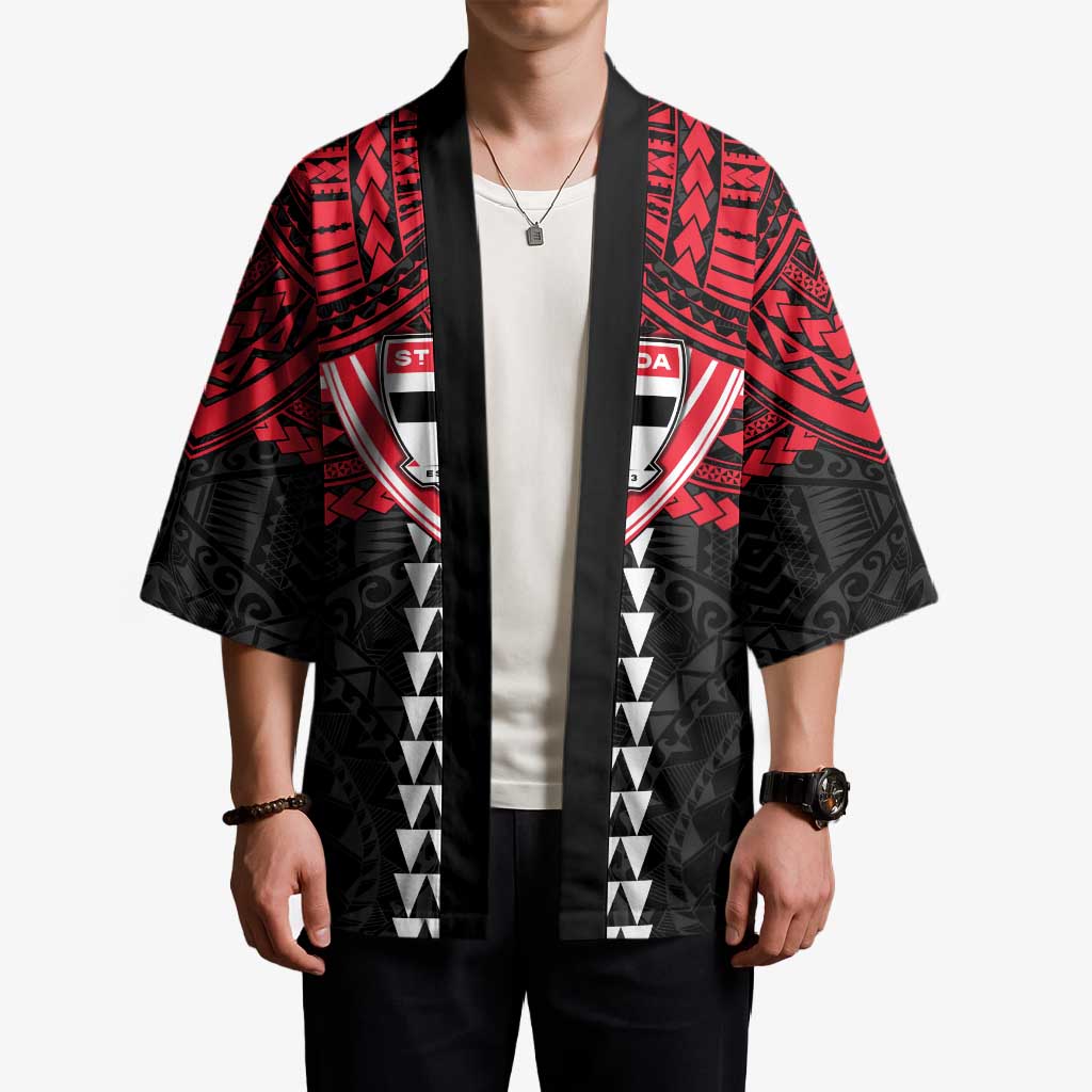 Personalized St Kilda Saints Kimono Polynesian Tribal Pattern Heritage Football