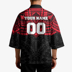 Personalized St Kilda Saints Kimono Polynesian Tribal Pattern Heritage Football