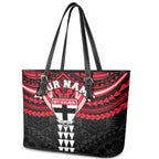 Personalized St Kilda Saints Leather Tote Bag Polynesian Tribal Pattern Heritage Football