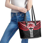 Personalized St Kilda Saints Leather Tote Bag Polynesian Tribal Pattern Heritage Football