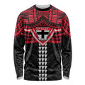 Personalized St Kilda Saints Long Sleeve Shirt Polynesian Tribal Pattern Heritage Football