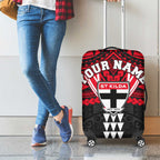 Personalized St Kilda Saints Luggage Cover Polynesian Tribal Pattern Heritage Football