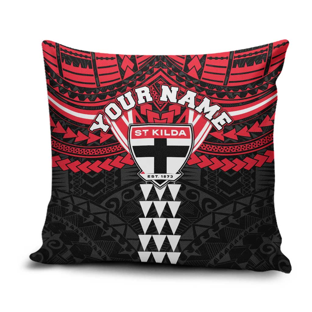 Personalized St Kilda Saints Pillow Cover Polynesian Tribal Pattern Heritage Football