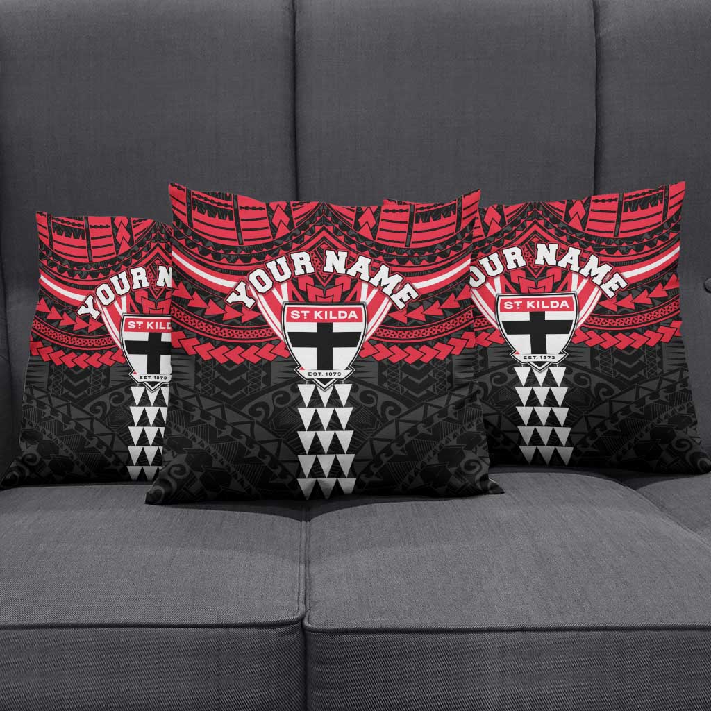 Personalized St Kilda Saints Pillow Cover Polynesian Tribal Pattern Heritage Football