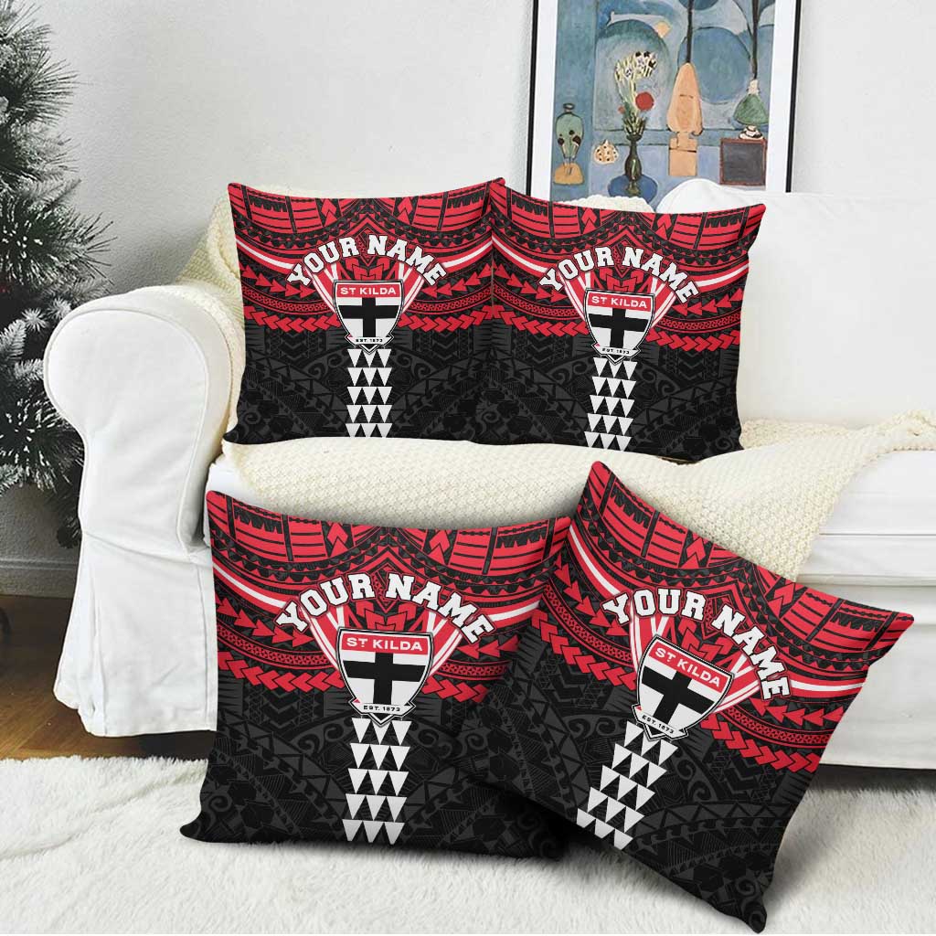 Personalized St Kilda Saints Pillow Cover Polynesian Tribal Pattern Heritage Football