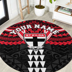 Personalized St Kilda Saints Round Carpet Polynesian Tribal Pattern Heritage Football