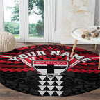 Personalized St Kilda Saints Round Carpet Polynesian Tribal Pattern Heritage Football