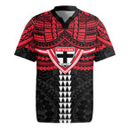 Personalized St Kilda Saints Rugby Jersey Polynesian Tribal Pattern Heritage Football