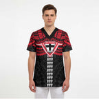 Personalized St Kilda Saints Scrub Top Polynesian Tribal Pattern Heritage Football