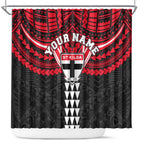 Personalized St Kilda Saints Shower Curtain Polynesian Tribal Pattern Heritage Football