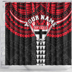 Personalized St Kilda Saints Shower Curtain Polynesian Tribal Pattern Heritage Football