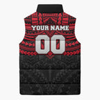 Personalized St Kilda Saints Sleeveless Puffer Jacket Polynesian Tribal Pattern Heritage Football