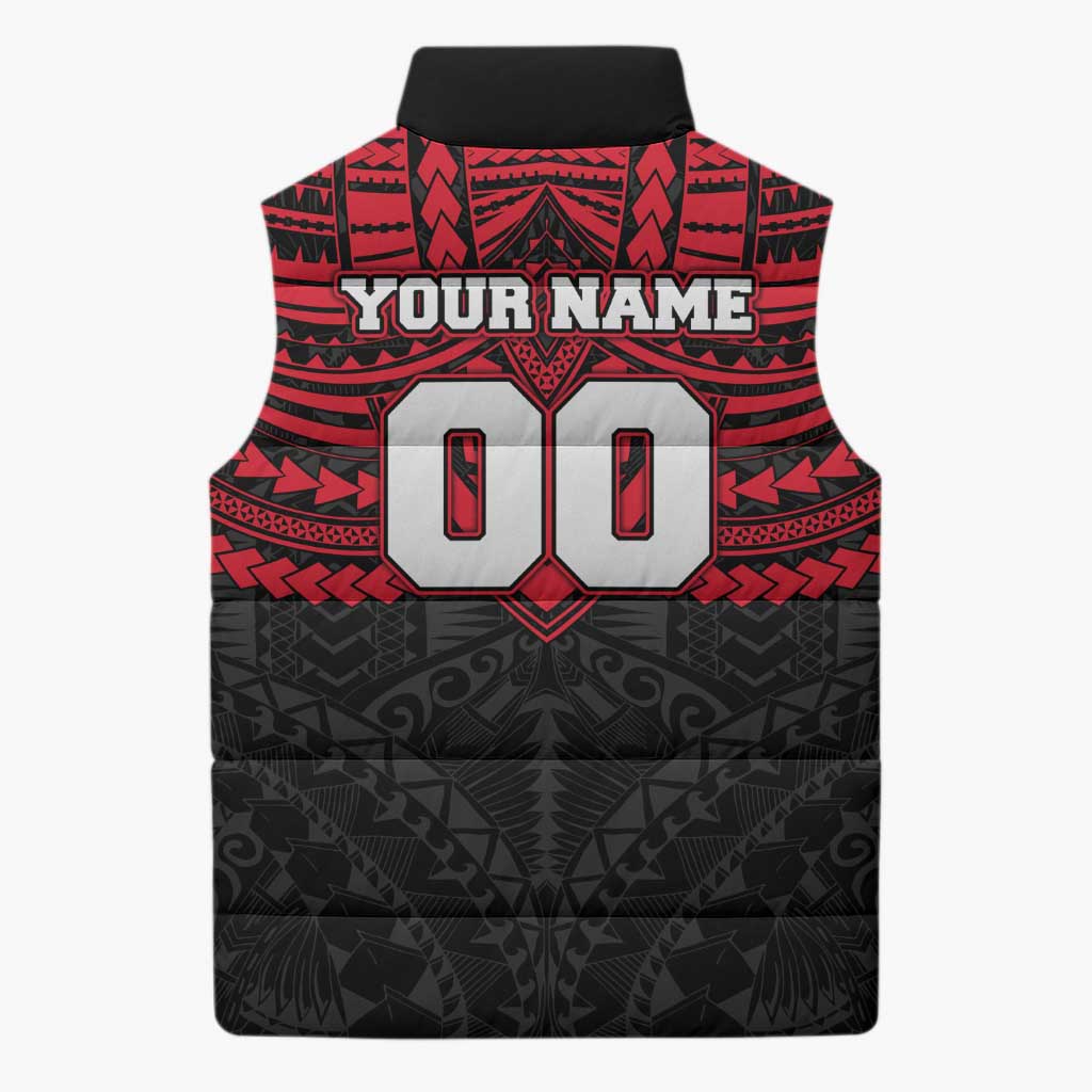 Personalized St Kilda Saints Sleeveless Puffer Jacket Polynesian Tribal Pattern Heritage Football