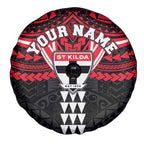 Personalized St Kilda Saints Spare Tire Cover Polynesian Tribal Pattern Heritage Football