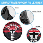 Personalized St Kilda Saints Spare Tire Cover Polynesian Tribal Pattern Heritage Football