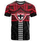 Personalized St Kilda Saints T Shirt Polynesian Tribal Pattern Heritage Football