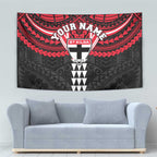 Personalized St Kilda Saints Tapestry Polynesian Tribal Pattern Heritage Football