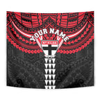 Personalized St Kilda Saints Tapestry Polynesian Tribal Pattern Heritage Football