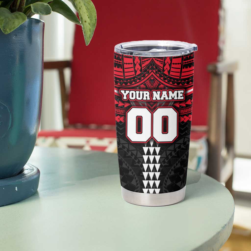 Personalized St Kilda Saints Tumbler Cup Polynesian Tribal Pattern Heritage Football