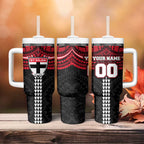 Personalized St Kilda Saints Tumbler With Handle Polynesian Tribal Pattern Heritage Football
