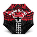Personalized St Kilda Saints Umbrella Polynesian Tribal Pattern Heritage Football