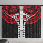 Personalized St Kilda Saints Window Curtain Polynesian Tribal Pattern Heritage Football