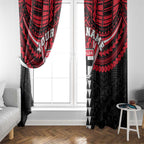 Personalized St Kilda Saints Window Curtain Polynesian Tribal Pattern Heritage Football