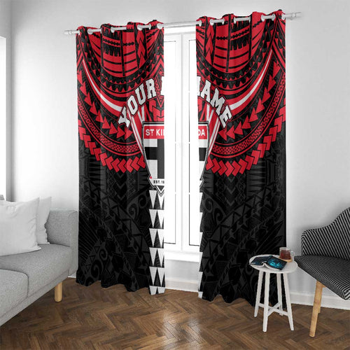 Personalized St Kilda Saints Window Curtain Polynesian Tribal Pattern Heritage Football